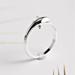 UM JEWELRY Women's Vintage Fashion <b>Cat</b> Ears Silver Plated Ring Invisible Setting for Engagement Wedding Party Anniversary <b>Gifts</b> - Product Image 2