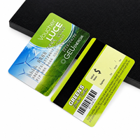 Tarjeta PVC Brillante Personalizada con Números de Serie Grabados, Panel para Firma, Tarjeta VIP de Membresía Inteligente