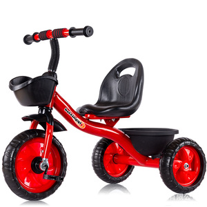 <span class=keywords><strong>Triciclo</strong></span> de Acero para Niños BN, Bicicleta de Pedales para Bebés de 1 a 6 Años, Bicicleta Roja Ajustable Ligera de Gran Tamaño - Product Image 1