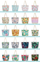 Conjunto de Bolso Tote de Lona y Sombrero Panamá, Nuevo Diseño 2024, Moda Femenina, Primavera Verano, Bolso de Playa Portátil con Cierre