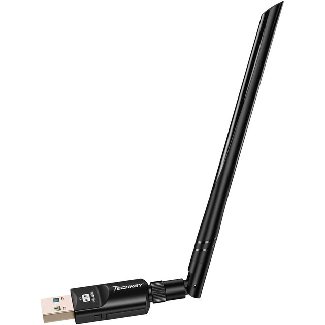 Wireless Network Adapter with Dual Band 2.42GHz/300Mbps 5.8GHz/866Mbps 5dBi Wifi Antenna