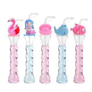 Köpekbalığı ördek dinozor yortusu balık balina karakter kafa yenilik spiral twisted metrelik bardak saman ile slush bardaklar İçme slush - Product Image 2