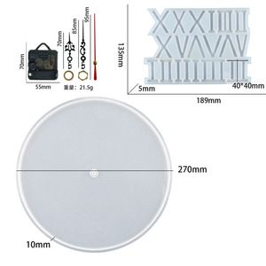 Grands Moules Ronds en Silicone pour Horloge avec Chiffres Romains, Décoration Murale DIY, Outils <span class=keywords><strong>à</strong></span> Gâteaux, Cadeau - Product Image 5