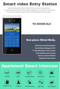 Visiophone avec reconnaissance faciale, interphone vidéo, contrôle d'accès d'appartement, Android, SIP, pour porte - Product Image 4