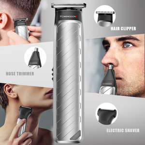 Tondeuse à barbe électrique rechargeable par USB pour hommes - Tondeuse multifonctionnelle 3-en-1 pour cheveux et nez, utilisation en hôtel - Product Image 1