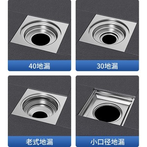 Desagüe de Piso Antideslizante para Baño, Cuadrado de 5.5 Pulgadas, Acero Inoxidable, Anticorrosión, con Núcleo Roscado - Product Image 3