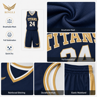 Conjunto de Uniforme de Baloncesto Personalizado, Impresión Digital, Transpirable, Jersey y Pantalones Cortos que Absorben la Humedad, para Equipos Escolares, Tallas para Adultos, MOQ 1 Conjunto, OEM