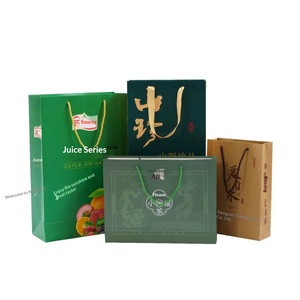 Custom Printed Red Kraft Paper Tote Bags Premium Shopping Bags for Brands - Product Image 1