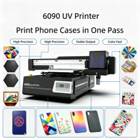 Imprimante UV 6090 à 3 têtes XP600, machine d'impression DTF rouleau à rouleau pour étiquettes en cristal avec durcissement UV LED et génération d'images par IA