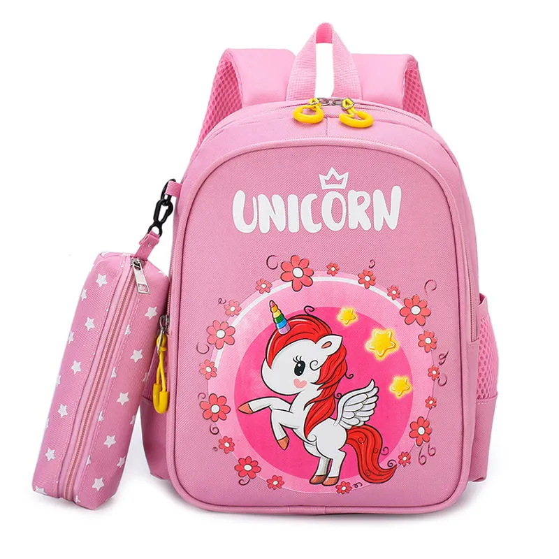 Custom unicorn mochila escolar infantil kindergarten kids children backpack school bags for girls