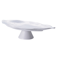 Plateau en mélamine en forme de feuille de 16.7 pouces, vaisselle de service incassable, assiette élégante