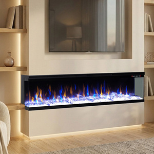 <span class=keywords><strong>Cheminée</strong></span> électrique décorative à trois côtés avec <span class=keywords><strong>chauffage</strong></span> <span class=keywords><strong>par</strong></span> flamme LED 6 couleurs CE pour salon - Product Image 3