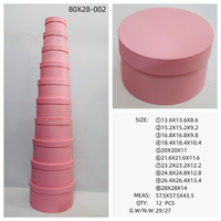Boîte à fleurs ronde en carton de style nouveau adapté au coffret cadeau rose éternelle de festival de mariage de dix