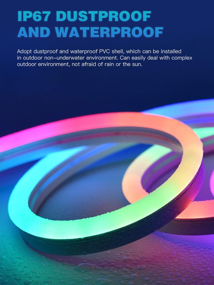 RGBW Pixel Addressable Neon Flex Strip Waterproof IP67 24V Magic Color RGBIC WS2811 WS2812 SMD 5050 Programmable Led Neon Light