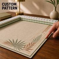 Tapis de Mahjong Américain Personnalisé, Imprimé par Sublimation, Antidérapant, en Caoutchouc Naturel, pour Soirée de Mahjong