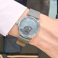 Montre à quartz ONOLA 3805 en alliage avec bracelet en cuir, style business, sport, cadran en verre, mouvement à aiguilles, modèle plongeur