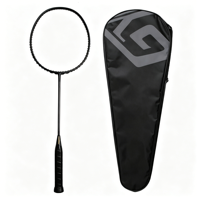 Raqueta de Bádminton de Fibra de Carbono Completa de Primera Calidad, 3U, Alta Potencia, Ligera, de Alta Calidad, Forma de Cabeza Isométrica, Baja Resistencia al Aire