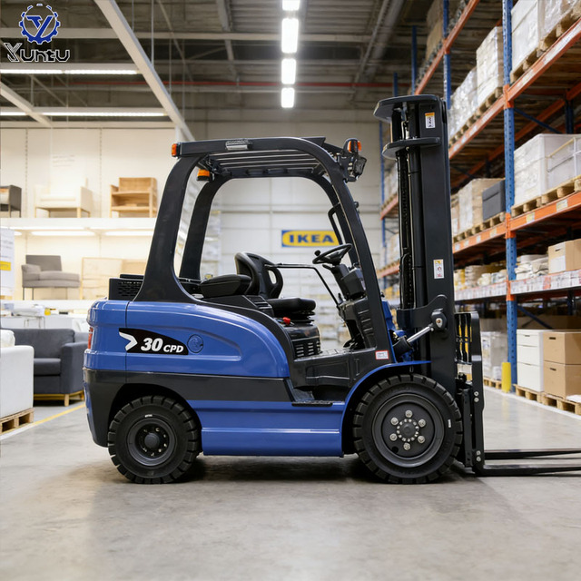 Free Shipping Factory Direct Sales YUNTU Electric Hydraulic Forklift Truck CE Certified Restaurant Industries 3 Ton 4x4 Reach