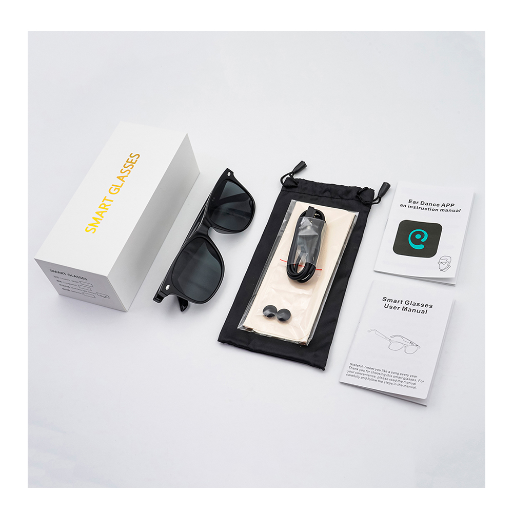 2026 W100 Smart Wearable Headset with AI Hand Free Calling Sunglasses 100+ Translation BT Audio Glasses Music Smart Glasses