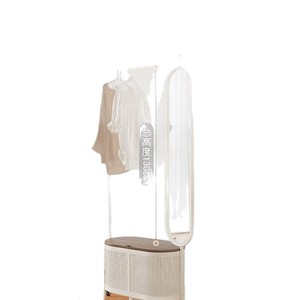 Minimalist <b>Floor</b> <b>Standing</b> Coat Rack With Full Length <b>Mirror</b> Adjustable Wardrobe Storage For Bedroom Dressing Use - Product Image 2