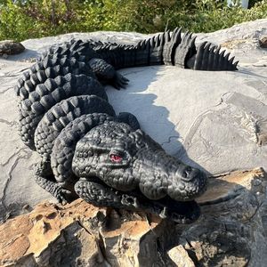 Figurine de crocodile réaliste imprimée en 3D, modèle articulé, ornement décoratif, jouet anti-stress et accessoire cadeau - Product Image 4