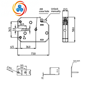 ตู้ล็อกเก็ตแบบตาข่าย Express DC12V ขนาดเล็ก ทนทาน พร้อมระบบล็อคแม่เหล็กไฟฟ้าสำหรับตู้จำหน่ายสินค้าอัตโนมัติ พร้อมสัญญาณแจ้งสถานะการล็อค - Product Image 4