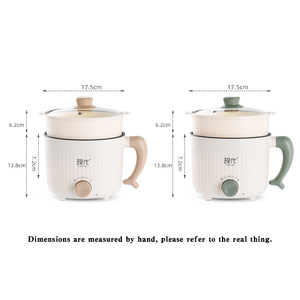 Desain Baru 600W Panci Listrik Putih Mudah Dibersihkan 18cm 1.5L Mini Panci Masak Listrik Multifungsi Anti Lengket - Product Image 6