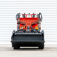 Mini-chargeuse compacte à deux cylindres, moteur homologué CE EPA, avec godet hydraulique pour travaux de jardinage, d'agriculture et d'aménagement paysager