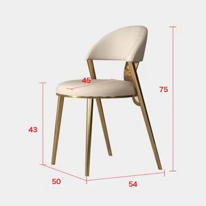 Silla de Comedor Puruo, Marca Reconocida, Diseño Acolchado, Estilo Sonriente, Muebles para el Hogar, Comedor, Acero Inoxidable Cepillado 201 304 - Product Image 5