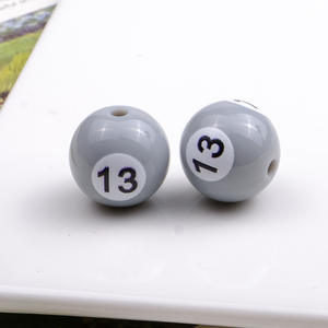 16Mm Color Billiard <b>Beads</b> Straight Hole <b>Beads</b> Bracelet DIY Jewelry <b>Acrylic</b> Loose <b>Beads</b> Imitation Billiards with Alphabet <b>Beads</b> - Product Image 5