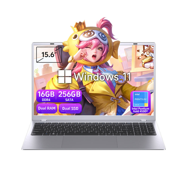 Student Education Laptop 15.6 Inch Intel 6500y 16GB RAM 256GB SSD Portable Business Office Study