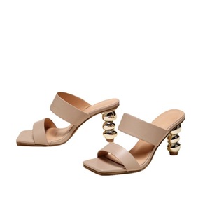 2024 nuevo verano OL Oficina punta abierta tacones altos diseñador calidad señoras tacones de forma especial con plantilla de PU <span class=keywords><strong>plataforma</strong></span> moda - Product Image 6