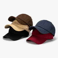 Gorra de béisbol marrón en blanco personalizada bordada mujeres hombres 6 paneles gorra deportiva ajustada gorra de béisbol suave al tacto sombreros