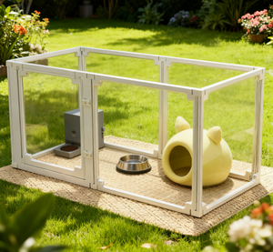 Clôture pour chien panoramique transparente en ABS et PET pour animaux domestiques, villa senior, Jiangsu - Product Image 1