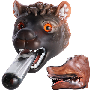GEEBA Manchon de masturbation en silicone souple en forme de tête de <span class=keywords><strong>loup</strong></span>, design réaliste, Onahole de poche compact, stimulateur masculin - Product Image 1