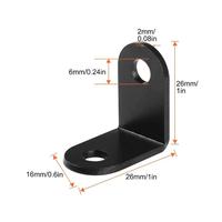 Support d'angle en L en acier inoxydable noir à 90 degrés, réglable et personnalisable, pour montage, vente en gros fabricant