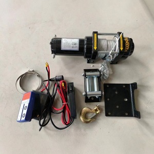 Treuil électrique 12V avec câble en acier de 12,5 mm, crochet de préhension à fixation par boulons, vitesse unique, monté sur véhicule - Product Image 2