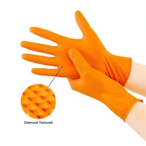 Nhà Máy Giá màu cam 8 triệu dùng một lần bột miễn phí kim cương Grip Găng tay Nitrile găng tay Heavy Duty công nghiệp Nitrile glovees XL - Product Image 3