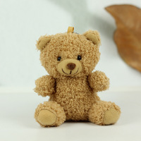 Porte-clés personnalisé en peluche douce, mini-ours en peluche, jouet animal en peluche pour sac à dos, breloque, cadeau de mariage, fournisseur en gros