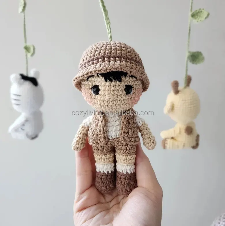 Customized Baby Cotton Small Crochet Bed Bells Soft and Lovely Amigurumi Animal Stuffed Toys Hanging Toys