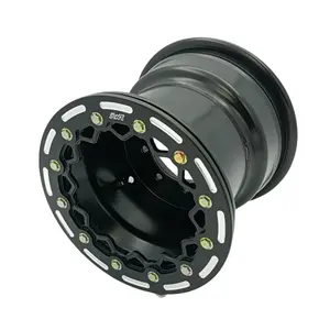 Rear Wheels Beadlock 9x8 3+5 4/110/115 black milled ring fit for Raptor 700 660 350 250 125,LTR 450 LTZ 400,TRX 450R 400EX