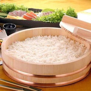 Japonais bambou bois sushi oke riz bol à mélanger barils grand sushi outils <span class=keywords><strong>hangiri</strong></span> avec couvercle - Product Image 6