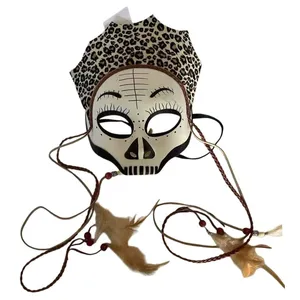 Masque de Sorcier HLC en Gros : Masque Magique Vaudou à Plumes Indiennes pour <span class=keywords><strong>Accessoire</strong></span> de Costume, Déguisement et Fêtes - Fabricant - Product Image 3