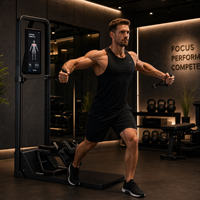 Machine de sport d'intérieur intelligente tout-en-un pour la maison avec technologie de résistance adaptative IA, écran tactile HD 21 pouces et Wi-Fi
