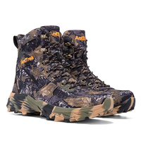 Bottes tactiques camouflage pour hommes avec fermeture à lacets, antidérapantes, respirantes, en caoutchouc, pour l'entraînement CS en extérieur en hiver, randonnée en mesh