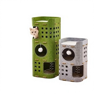 Multi-Layer Four-Season Universal Fabric Cat Bed with Climbing Frame and All-in-One Cat Tree Breathable Design Closed-Style