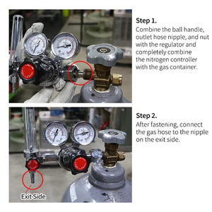 Regulador de Nitrógeno de Latón, Medidor de Flujo de Gas para GLP, Helio, Propano, CO2, Acetileno y Gas Natural - Product Image 5