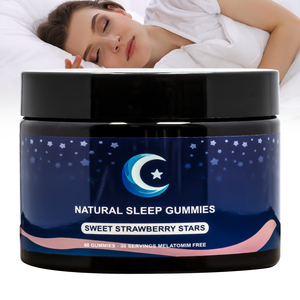 Gomas para Dormir com Raiz de Valeriana <span class=keywords><strong>500mg</strong></span>, Flor da Paixão, Citrato de Magnésio, L-Teanina, Não OGM, Mastigáveis Noturnos - Product Image 1