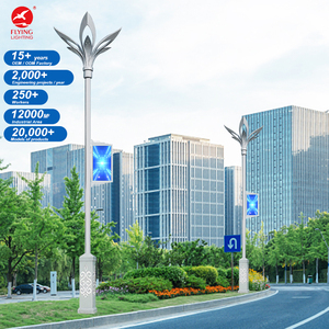 Hệ thống điều khiển thông minh dự<span class=keywords><strong>a</strong></span> trên đám mây, cột đèn đường bằng nhôm đ<span class=keywords><strong>a</strong></span> giác, màn hình LED, nhiệt độ màu 2700-6500K cho chiếu sáng thông minh - Product Image 1