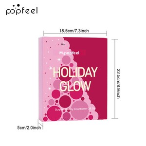 POPFEEL Weihnachts-Countdown Geschenkbox Kosmetik-Make-up-Set Erdfarben Lidschatten Lipgloss Lippenstift Matt Laminiert Tragbar - Product Image 6